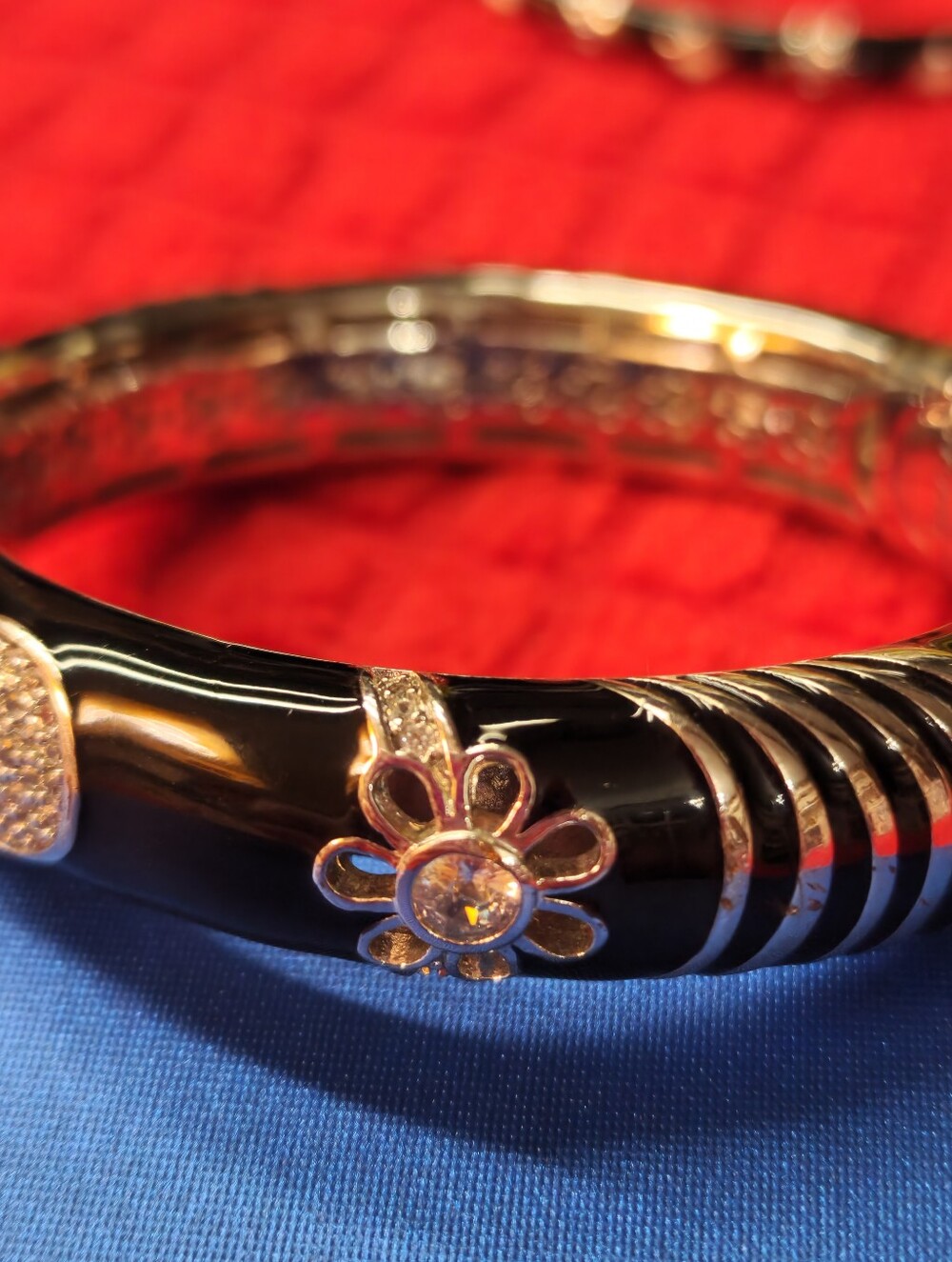 Lauren G Adams Black And Silver Cuff Bracelet.